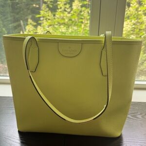 🍋‍🟩 GORGEOUS! 🍋‍🟩 Kate Spade Lime Green Leather Tote Bag